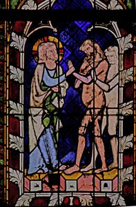 Raam N-chapA met Christus bij de Nederdaling ter helle door French School