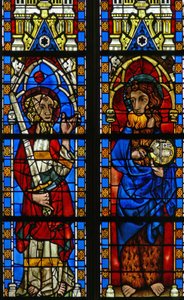 Raam Narthex S met St. Johannes de Doper en St. Paulus
