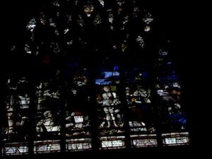Raam met Adam en Eva in de Hof van Eden, 1511-45 door French School
