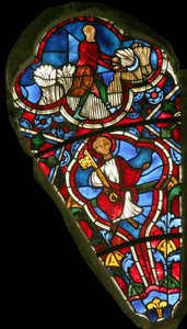 Raam met St. Peter en de maand juli