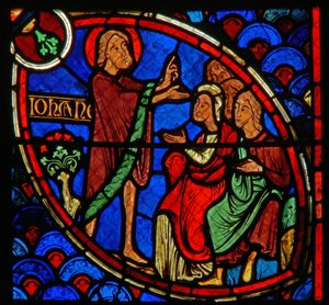 Raam met een scène uit het leven van St. Johannes de Doper