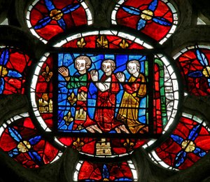 Ruit n3 met een schenker - Alphonse de Poitiers en familie? door French School