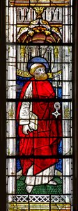 Raam w0 met Sint-Pieter door French School