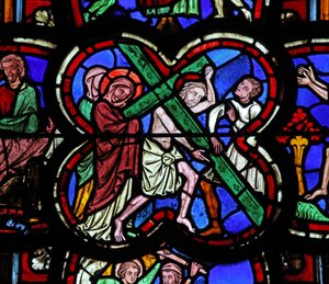 Raam w0 met de Via Crucis