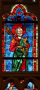 Raam met St. Peter door French School