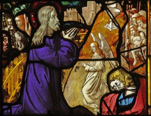 Raam w10 met Christus in Gethsemane