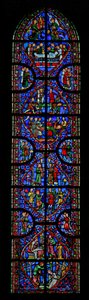 Raam w11 met het martelaarschap van St. Andreas door French School