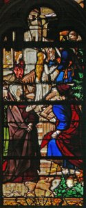 Raam w120 met een scène uit het leven van de Maagd Maria: de Presentatie in de Tempel door French School