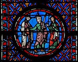 Judith toont het hoofd van Holofernes door French School