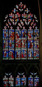 Raam w133 met het St. Sebastiaan raam door French School