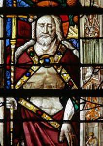 Raam w14 met Christus van de Opstanding door French School