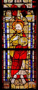 Raam w14 met Sint Johannes de Doper door French School
