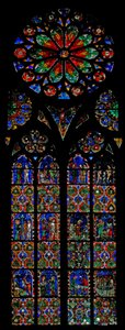 Venster w17 met de schepping en Genesis door French School