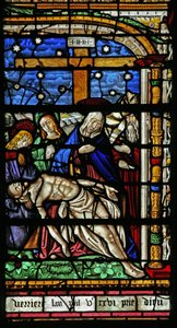 Raam w19 met de Pietà door French School