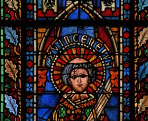Venster w201 met Sint-Vincentius door French School