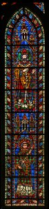 Venster w201 met Sint-Vincentius en Urbanus I door French School