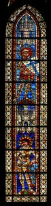 St Maurice en St Victor (glas-in-lood) door French School