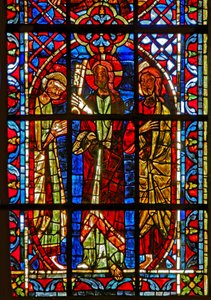 Ramen w204 met St. Petrus krijgt de sleutel(s) van Christus in aanwezigheid van St. Paulus