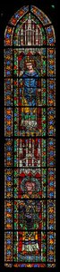 Raam w205 met St. Maximin en St. Valentius door French School