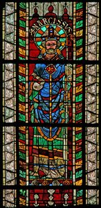 Raam w207 met St. Narcissus door French School