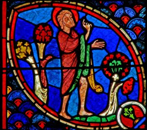 Raam w20 met St. Johannes de Doper die predikt