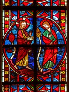Raam w210 met St. Jacobus met Christus