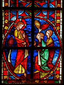 Raam w210 met de roeping van St. Jacobus en St. Johannes