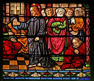 Raam w6 met Christus die predikt