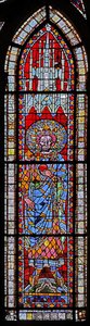Raam w7 met Louis, zoon van Lotharius II door French School