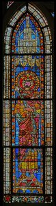 Raam w7 met Louis, zoon van Lotharius VI? door French School