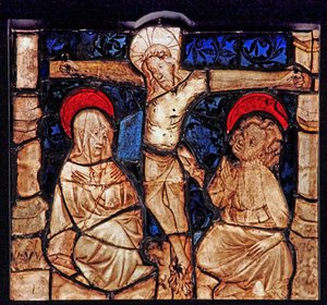 Raam w7 met de Kruisiging, uit de kerk van Betton, Bretagne
