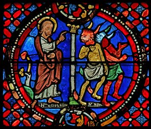 St. Andreas verjaagt twee demonen