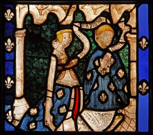 Raam w9 met schenkers, uit de kerk van Betton, Bretagne