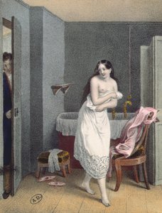 Vrouw die uit haar bad komt, c.1825