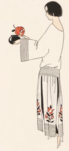 Damesmode uit de jaren 1920 (kleurenlitho)
