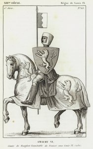 XIII Eeuw, Regering van Lodewijk IX, Amaury VI, Graaf van Montfort, Connétable van Frankrijk onder Lodewijk IX door French School