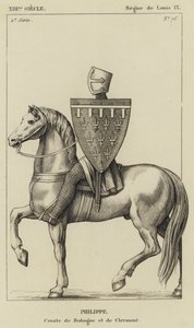 XIII Eeuw, Regering van Lodewijk IX, Filips, Graaf van Boulogne en Clermont door French School
