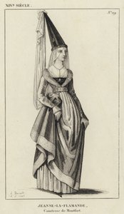 XIV Eeuw, Jeanne-la-Flamande, Gravin van Montfort door French School