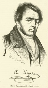 Xavier Sigalon, overleden 18 augustus 1837 (gravure) door French School