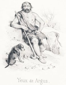 Y Ogen genaamd Argus, Zoon van Arestor, hij was een monsterlijke herder die honderd ogen had door French School