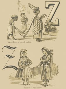 Z: Zanzibar, de grote sultan / Zuave en cantiniere door French School