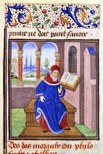 Zaqaquin, uit Histoire des Philosophes, eind 15e eeuw door French School