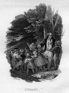 De storm Chanson de Beranger in "Works Completes" (1834) door Pierre Jean de Beranger (1780-1857), Franse dichter en songwriter. door French School