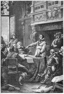 De eed van Jean Guiton (1585-1654) afgelegd in het stadhuis op 2 mei door French School