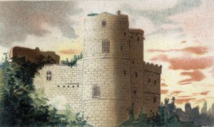 Uitzicht op het kasteel van Clisson (Beneden-Loire)