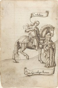 Goedgelovigheid Bereidt zich voor om de Moeder van Hoop te Voeden [fol. 18 verso] door French early 16th Century