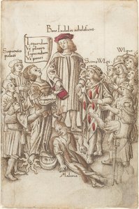"Loop Niet Buiten de Openbare Weg" [fol. 35 recto] door French early 16th Century