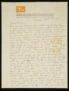 Brief van Frida Kahlo aan Julien Levy, in het Engels, 20 april 1944 (pen en inkt op papier)