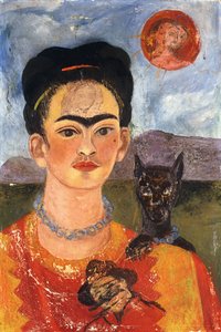 Zelfportret met Diego op mijn borst; Autoretrato con Diego en mi Pecho, ca.1953-54 (olieverf op masoniet)