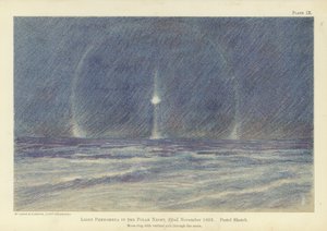 Lichtverschijnselen in de poolnacht, 22 november 1893 (pastelschets)